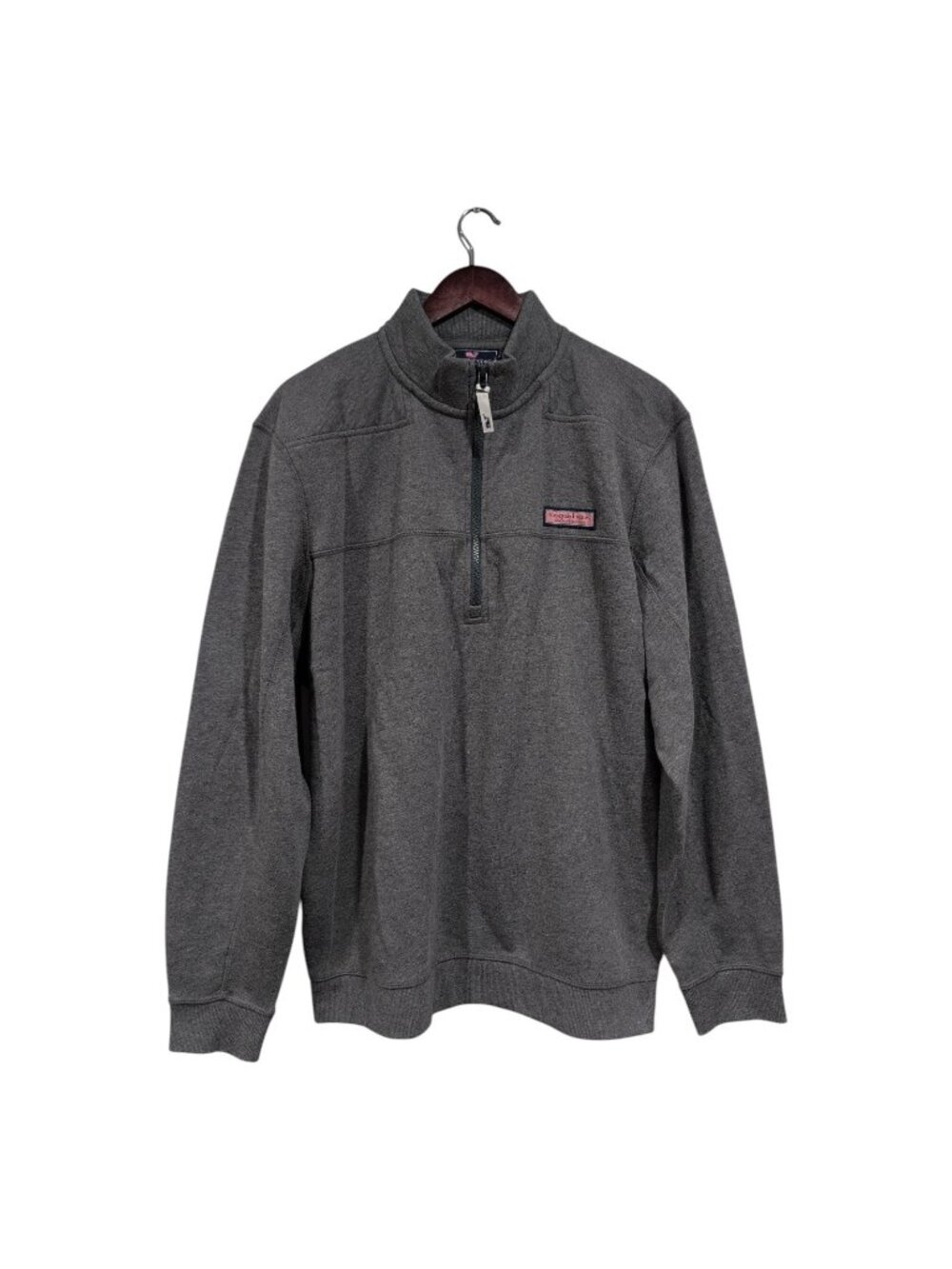 Vineyard Vines The Shep Shirt 1/4 Zip Gray Mock Neck Sweatshirt Men's Size L NWT